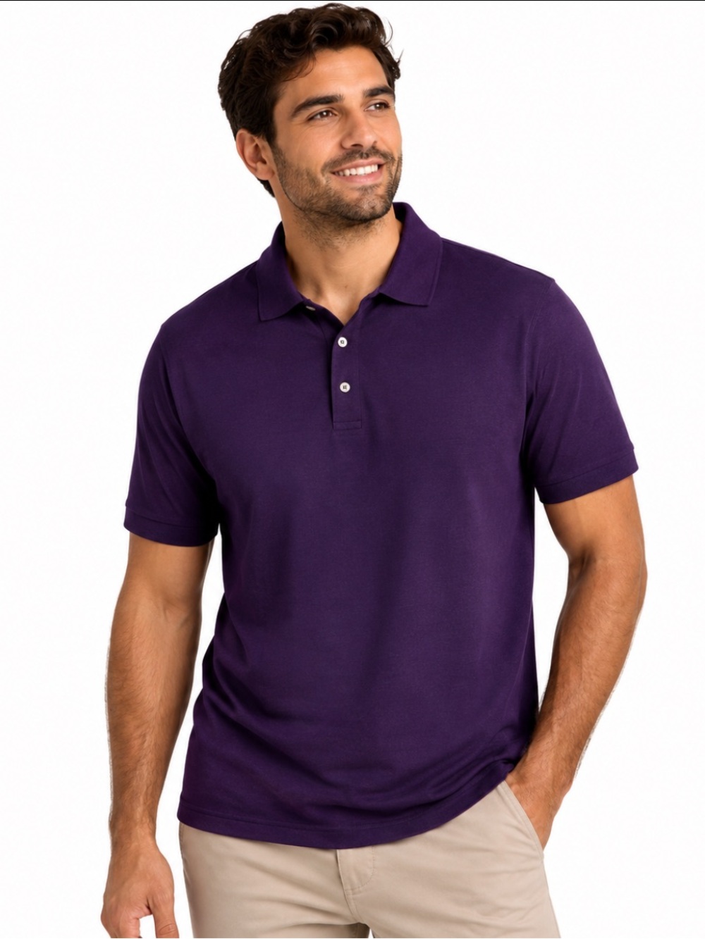 Marc Anthony Men’s Purple 100% Cotton Short Sleeve Polo Shirt XL